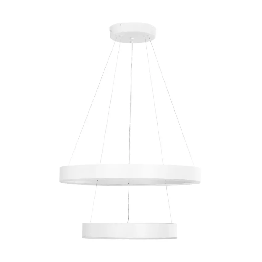 kelvo® VENOM  Κρεμαστό Φωτιστικό Οροφής LED 75W 7500lm 120° AC 220-240V IP20 Ρυθμιζόμενο Λευκό CCT με Χειριστήριο από 2700K έως 6000K Dimmable - Lumileds SMD Chip - Λευκό Ματ - Μ60 x Π60 x Υ40cm