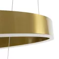 kelvo® VENOM  Κρεμαστό Φωτιστικό Οροφής LED 75W 7500lm 120° AC 220-240V IP20 Ρυθμιζόμενο Λευκό CCT με Χειριστήριο από 2700K έως 6000K Dimmable - Lumileds SMD Chip - Χρυσό Πλατίνα - Μ60 x Π60 x Υ40cm