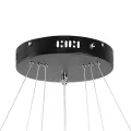 kelvo® NEMESIS  Κρεμαστό Φωτιστικό Οροφής LED 100W 10000lm 180° AC 220-240V IP20 Ρυθμιζόμενο Λευκό CCT με Χειριστήριο από 2700K έως 6000K Dimmable - Lumileds SMD Chip - Μαύρο Ματ - Μ60 x Π60 x Υ60cm