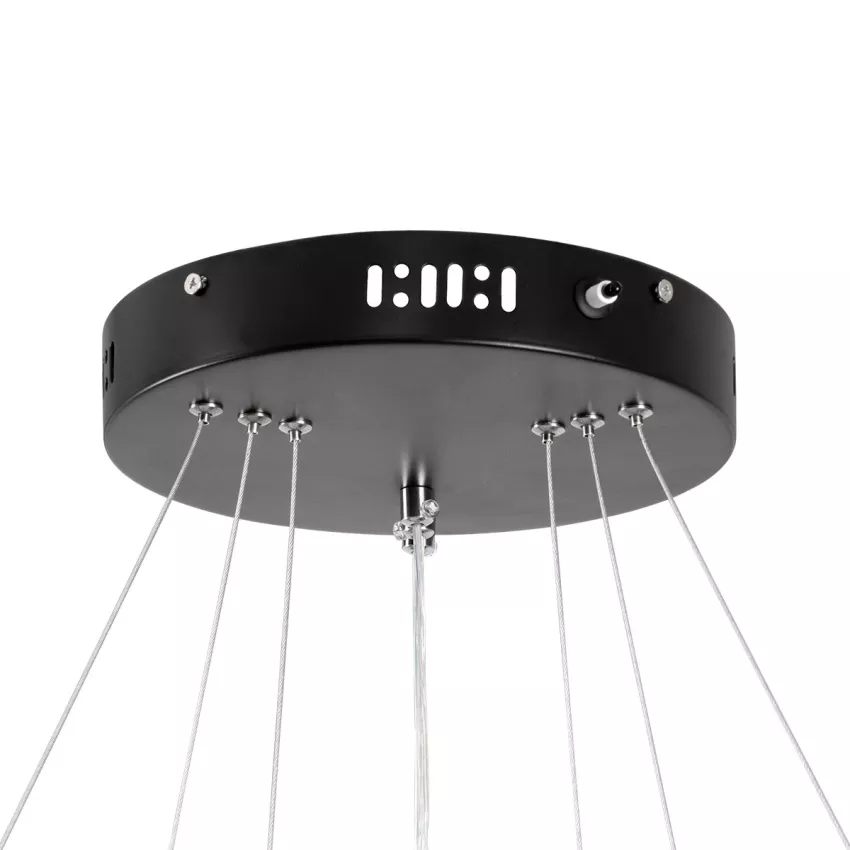 kelvo® NEMESIS  Κρεμαστό Φωτιστικό Οροφής LED 100W 10000lm 180° AC 220-240V IP20 Ρυθμιζόμενο Λευκό CCT με Χειριστήριο από 2700K έως 6000K Dimmable - Lumileds SMD Chip - Μαύρο Ματ - Μ60 x Π60 x Υ60cm