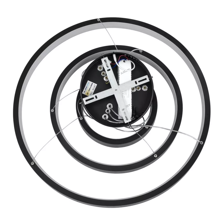 kelvo® NEMESIS  Κρεμαστό Φωτιστικό Οροφής LED 100W 10000lm 180° AC 220-240V IP20 Ρυθμιζόμενο Λευκό CCT με Χειριστήριο από 2700K έως 6000K Dimmable - Lumileds SMD Chip - Μαύρο Ματ - Μ60 x Π60 x Υ60cm
