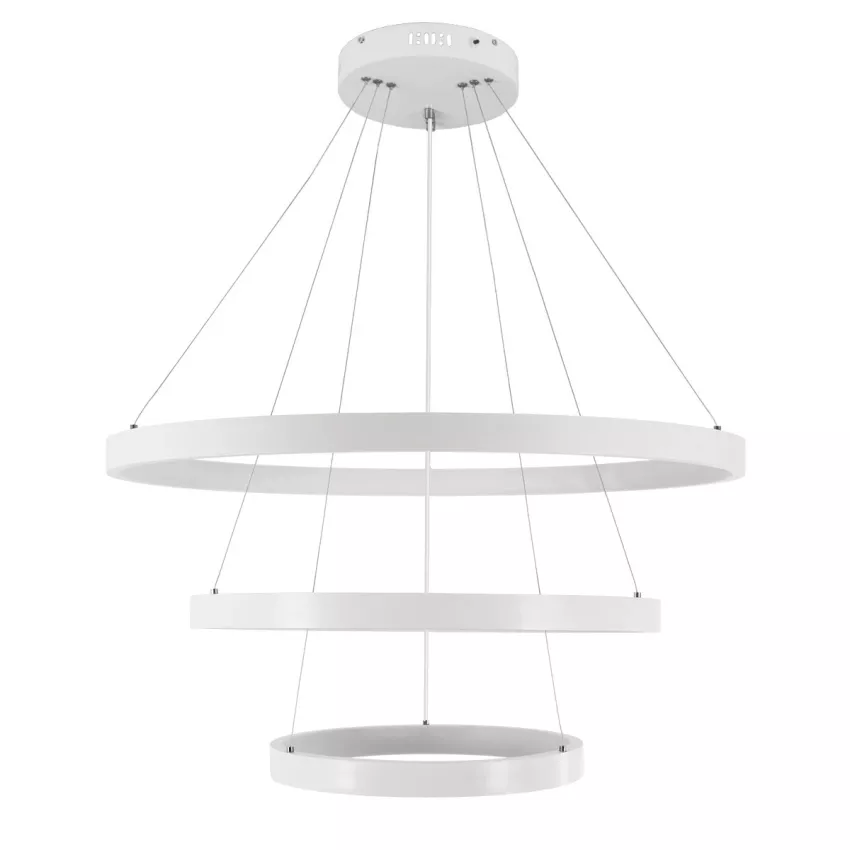 kelvo® NEMESIS  Κρεμαστό Φωτιστικό Οροφής LED 120W 12000lm 180° AC 220-240V IP20 Ρυθμιζόμενο Λευκό CCT με Χειριστήριο από 2700K έως 6000K Dimmable - Lumileds SMD Chip - Λευκό Ματ - Μ80 x Π80 x Υ80cm