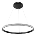 kelvo® DIAMOND  Κρεμαστό Φωτιστικό Οροφής LED 45W 4500lm 180° AC 220-240V IP20 Ρυθμιζόμενο Λευκό CCT με Χειριστήριο από 2700K έως 6000K Dimmable - Lumileds SMD Chip - Μαύρο Ματ - Μ60 x Π60 x Υ3cm