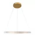 kelvo® DIAMOND  Κρεμαστό Φωτιστικό Οροφής LED 45W 4500lm 180° AC 220-240V IP20 Ρυθμιζόμενο Λευκό CCT με Χειριστήριο από 2700K έως 6000K Dimmable - Lumileds SMD Chip - Χρυσό Πλατίνα - Μ60 x Π60 x Υ3cm