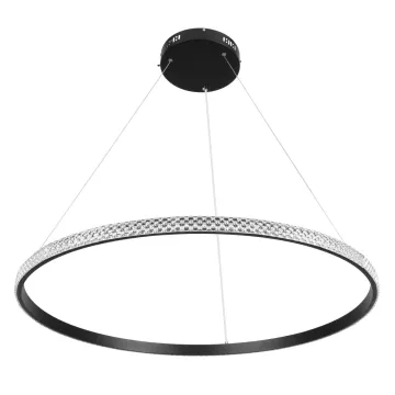 kelvo® DIAMOND  Κρεμαστό Φωτιστικό Οροφής LED 67W 6700lm 180° AC 220-240V IP20 Ρυθμιζόμενο Λευκό CCT με Χειριστήριο από 2700K έως 6000K Dimmable - Lumileds SMD Chip - Μαύρο Ματ - Μ80 x Π80 x Υ3cm