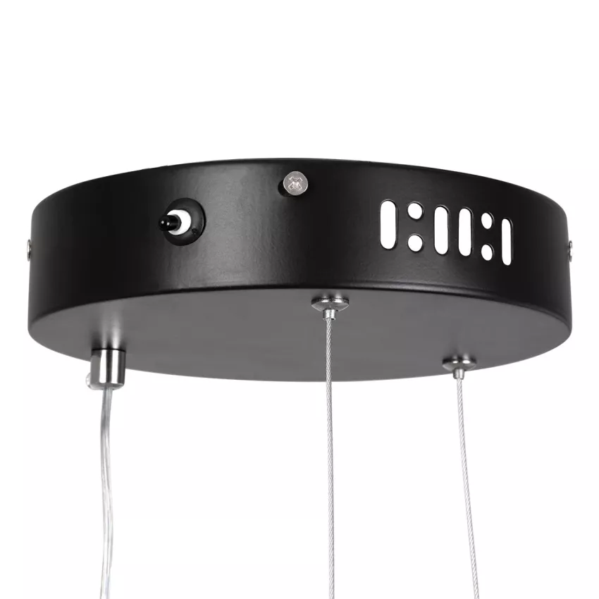 kelvo® DIAMOND  Κρεμαστό Φωτιστικό Οροφής LED 67W 6700lm 180° AC 220-240V IP20 Ρυθμιζόμενο Λευκό CCT με Χειριστήριο από 2700K έως 6000K Dimmable - Lumileds SMD Chip - Μαύρο Ματ - Μ80 x Π80 x Υ3cm