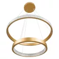 kelvo® DIAMOND  Κρεμαστό Φωτιστικό Οροφής LED 75W 7500lm 360° AC 220-240V IP20 Ρυθμιζόμενο Λευκό CCT με Χειριστήριο από 2700K έως 6000K Dimmable - Lumileds SMD Chip - Χρυσό Πλατίνα - Μ60 x Π60 x Υ40cm