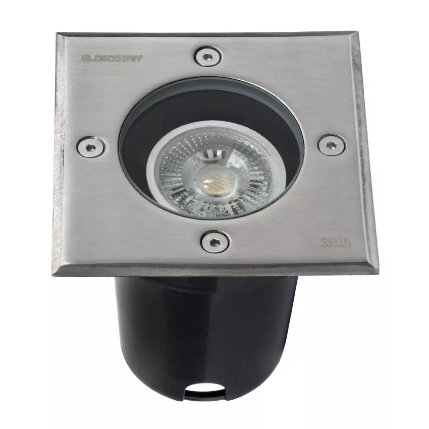 kelvo® KERIA  Χωνευτό Φωτιστικό Σποτ Δαπέδου για Λάμπα MR16 με Ντουί GU10 AC 220-240V Αδιάβροχο IP68 IK09 - Ανοξείδωτο Ατσάλι SS316 - Μ11 x Π11 x Υ11.5cm / Q10.4cm