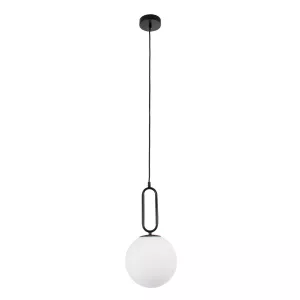 kelvo® BELLISSIMO  Κρεμαστό Φωτιστικό Οροφής για Λάμπα με Ντουί E27 AC 220-240V IP20 - Μαύρο Ματ & Λευκό - Μ20 x Π20 x Υ42cm