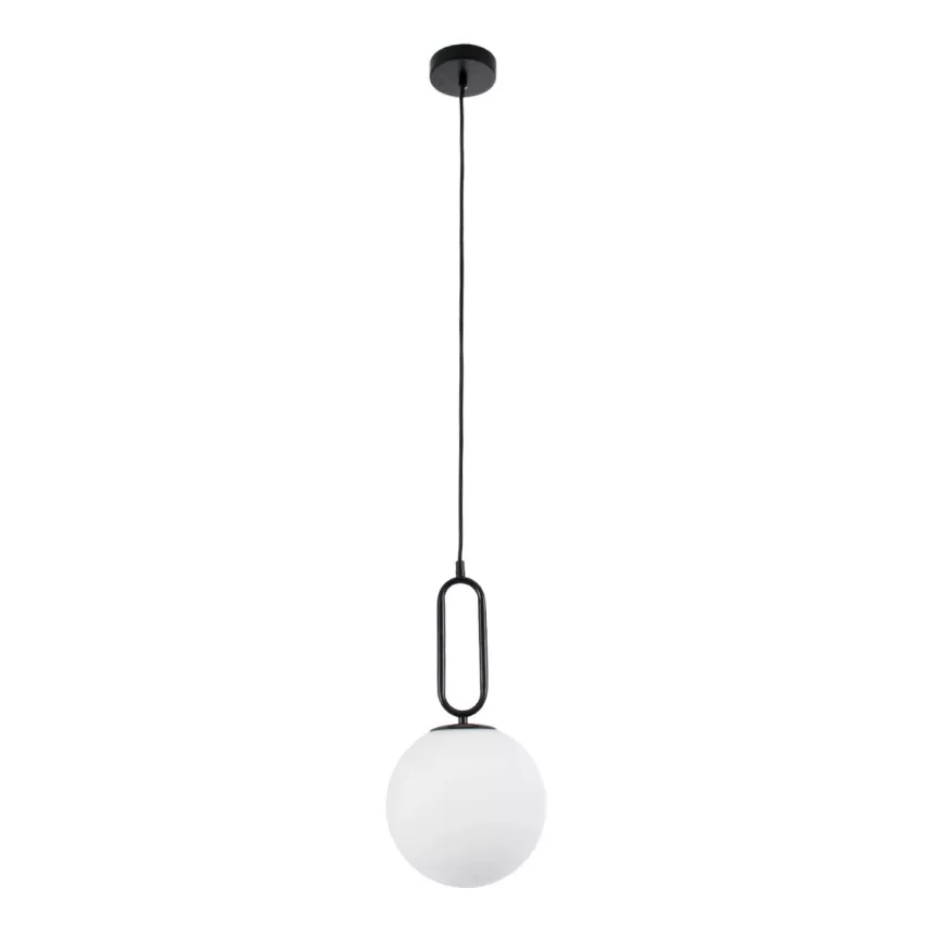 kelvo® BELLISSIMO  Κρεμαστό Φωτιστικό Οροφής για Λάμπα με Ντουί E27 AC 220-240V IP20 - Μαύρο Ματ & Λευκό - Μ20 x Π20 x Υ42cm