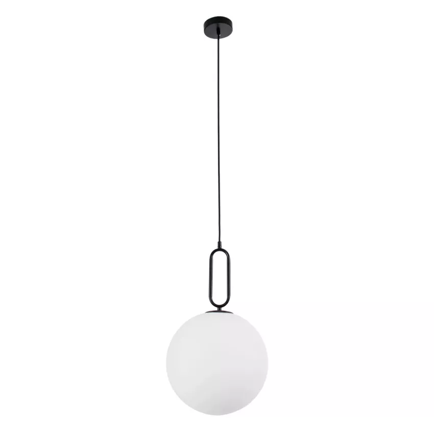 kelvo® BELLISSIMO  Κρεμαστό Φωτιστικό Οροφής για Λάμπα με Ντουί E27 AC 220-240V IP20 - Μαύρο Ματ & Λευκό - Μ30 x Π30 x Υ52cm