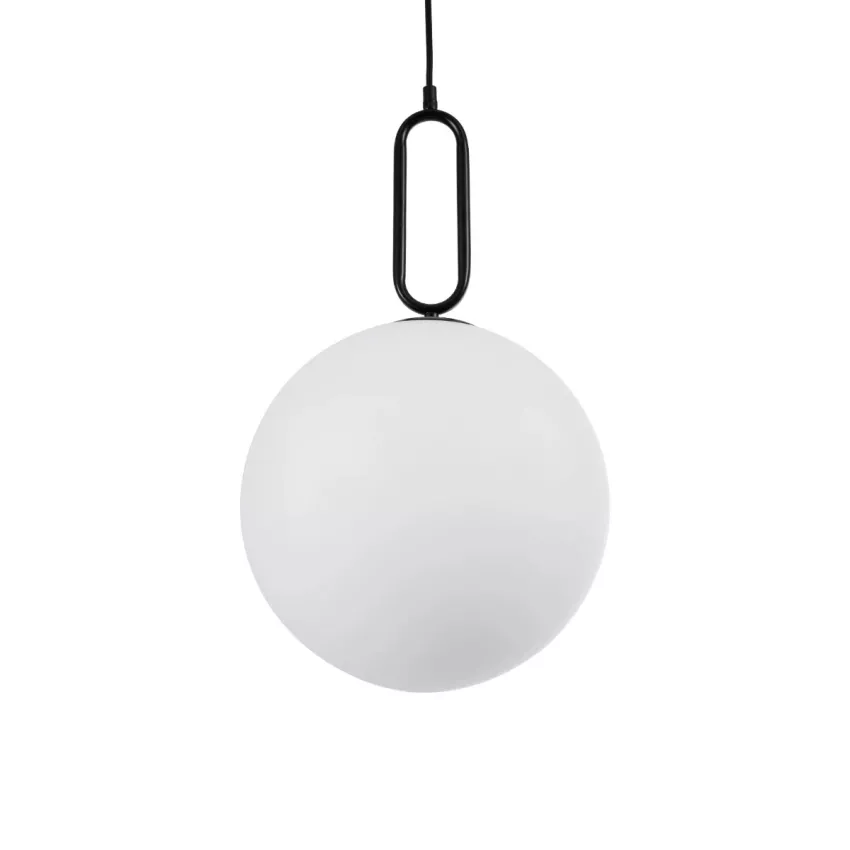 kelvo® BELLISSIMO  Κρεμαστό Φωτιστικό Οροφής για Λάμπα με Ντουί E27 AC 220-240V IP20 - Μαύρο Ματ & Λευκό - Μ30 x Π30 x Υ52cm