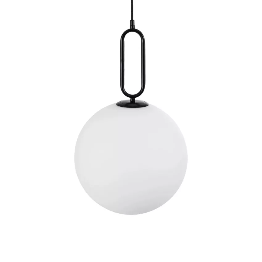 kelvo® BELLISSIMO  Κρεμαστό Φωτιστικό Οροφής για Λάμπα με Ντουί E27 AC 220-240V IP20 - Μαύρο Ματ & Λευκό - Μ30 x Π30 x Υ52cm