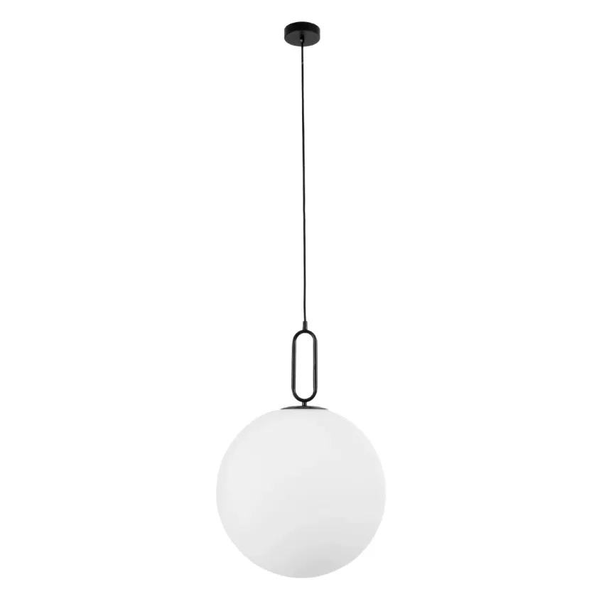 kelvo® BELLISSIMO  Κρεμαστό Φωτιστικό Οροφής για Λάμπα με Ντουί E27 AC 220-240V IP20 - Μαύρο Ματ & Λευκό - Μ40 x Π40 x Υ62cm