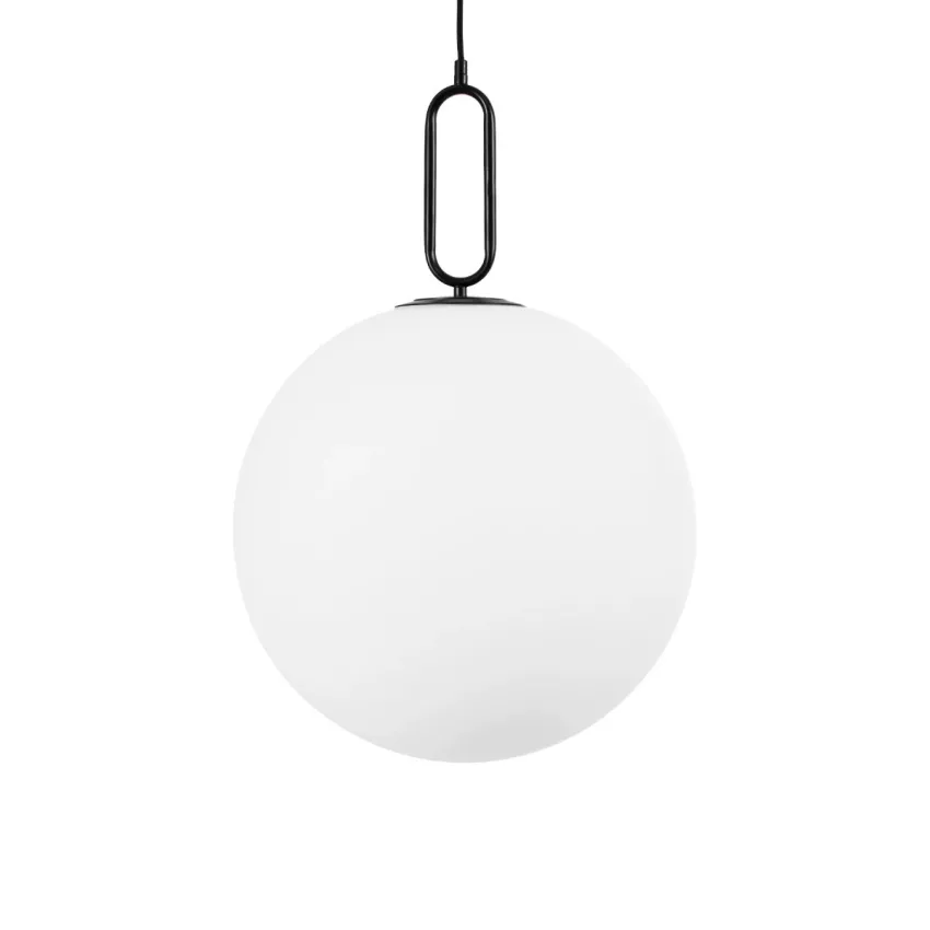 kelvo® BELLISSIMO  Κρεμαστό Φωτιστικό Οροφής για Λάμπα με Ντουί E27 AC 220-240V IP20 - Μαύρο Ματ & Λευκό - Μ40 x Π40 x Υ62cm