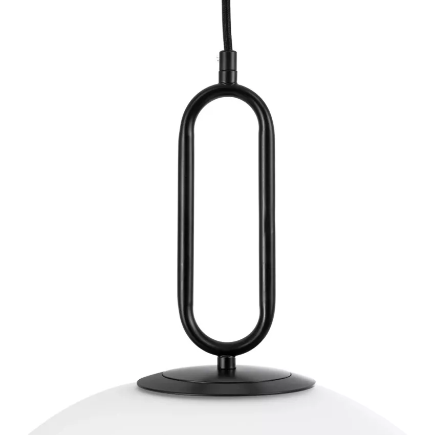 kelvo® BELLISSIMO  Κρεμαστό Φωτιστικό Οροφής για Λάμπα με Ντουί E27 AC 220-240V IP20 - Μαύρο Ματ & Λευκό - Μ40 x Π40 x Υ62cm