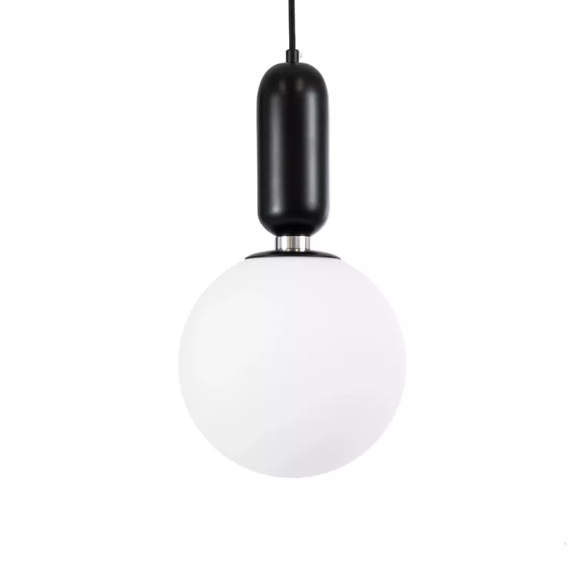 kelvo® ESTETICO  Κρεμαστό Φωτιστικό Οροφής για Λάμπα με Ντουί E27 AC 220-240V IP20 - Μαύρο Ματ & Λευκό - Μ20 x Π20 x Υ38cm