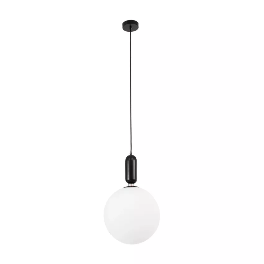 kelvo® ESTETICO  Κρεμαστό Φωτιστικό Οροφής για Λάμπα με Ντουί E27 AC 220-240V IP20 - Μαύρο Ματ & Λευκό - Μ30 x Π30 x Υ48cm