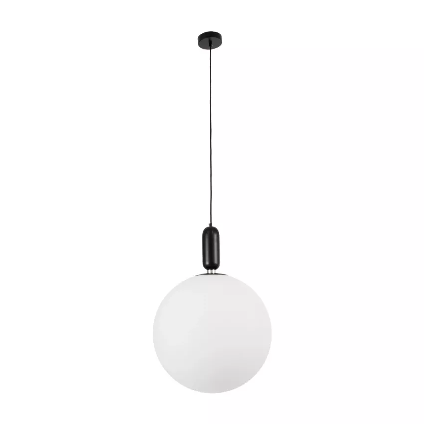 kelvo® ESTETICO  Κρεμαστό Φωτιστικό Οροφής για Λάμπα με Ντουί E27 AC 220-240V IP20 - Μαύρο Ματ & Λευκό - Μ40 x Π40 x Υ58cm