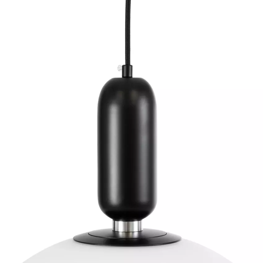 kelvo® ESTETICO  Κρεμαστό Φωτιστικό Οροφής για Λάμπα με Ντουί E27 AC 220-240V IP20 - Μαύρο Ματ & Λευκό - Μ40 x Π40 x Υ58cm