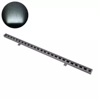 GLOBOSTAR® WASHERFAIA  Μπάρα Φωτισμού Wall Washer LED 24W 2880lm 15° DC 24V Αδιάβροχο IP65 Ψυχρό Λευκό 6000K Dimmable - Bridgelux SMD Chip - Ασημί - Μ100 x Π4 x Υ6.1cm