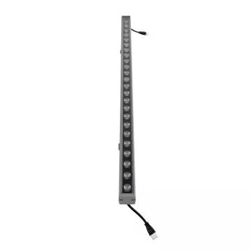 GLOBOSTAR® WASHERFAIA  Μπάρα Φωτισμού Wall Washer LED 24W 2880lm 15° DC 24V Αδιάβροχο IP65 Ψυχρό Λευκό 6000K Dimmable - Bridgelux SMD Chip - Ασημί - Μ100 x Π4 x Υ6.1cm