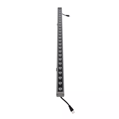 GLOBOSTAR® WASHERFAIA  Μπάρα Φωτισμού Wall Washer LED 24W 2880lm 15° DC 24V Αδιάβροχο IP65 Ψυχρό Λευκό 6000K Dimmable - Bridgelux SMD Chip - Ασημί - Μ100 x Π4 x Υ6.1cm