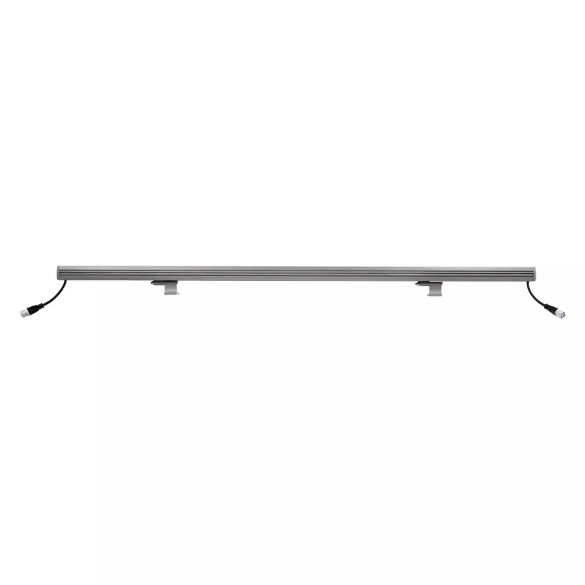 GLOBOSTAR® WASHERFAIA  Μπάρα Φωτισμού Wall Washer LED 24W 2880lm 15° DC 24V Αδιάβροχο IP65 Ψυχρό Λευκό 6000K Dimmable - Bridgelux SMD Chip - Ασημί - Μ100 x Π4 x Υ6.1cm