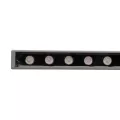 GLOBOSTAR® WASHERFAIA  Μπάρα Φωτισμού Wall Washer LED 24W 2880lm 15° DC 24V Αδιάβροχο IP65 Ψυχρό Λευκό 6000K Dimmable - Bridgelux SMD Chip - Ασημί - Μ100 x Π4 x Υ6.1cm