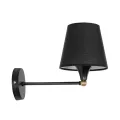 GLOBOSTAR® BLAKI  Μοντέρνο Φωτιστικό Τοίχου - Απλίκα με Ντουί 1 x E27 AC 220-240V IP20 - Μαύρο - Μ40 x Π15 x Υ20cm