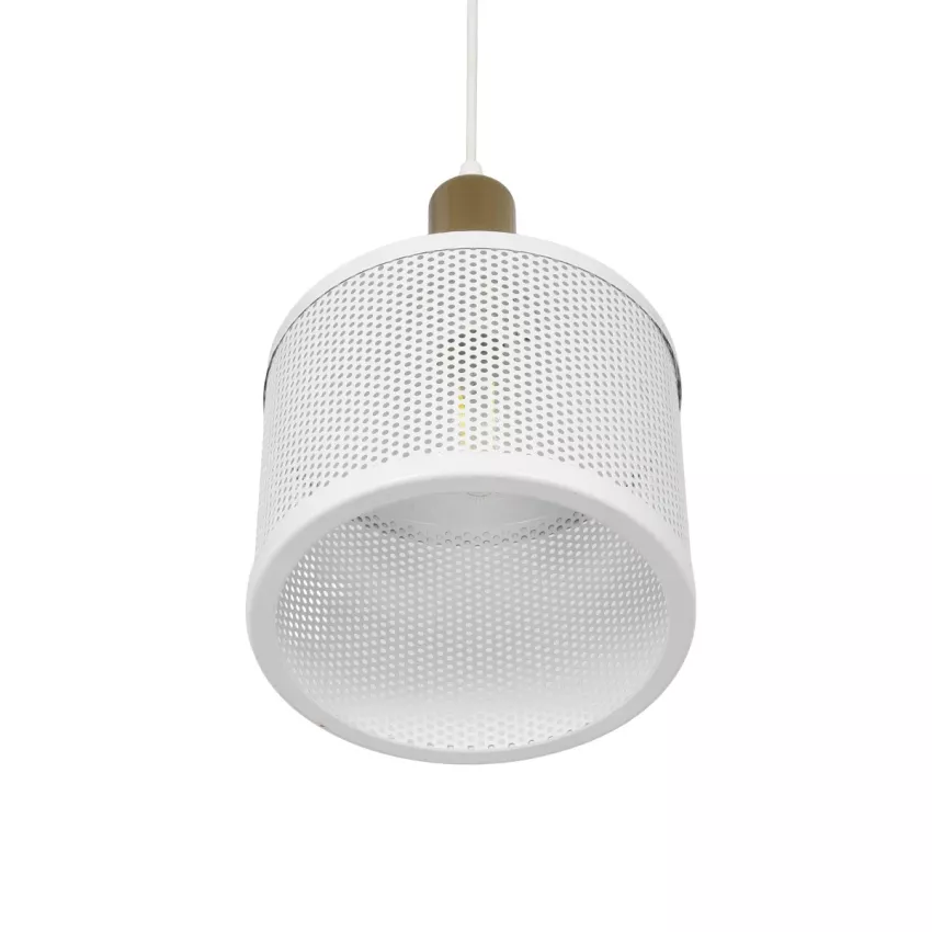 GLOBOSTAR® NETO  Μοντέρνο Κρεμαστό Φωτιστικό Οροφής με Ντουί 1 x E27 AC 220-240V IP20 - Χρυσό & Λευκό - Μ18 x Π18 x Υ70cm