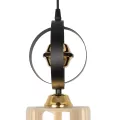 GLOBOSTAR® ZENIA  Vintage Κρεμαστό Φωτιστικό Οροφής με Ντουί 1 x E27 AC 220-240V IP20 - Μαύρο - Μ16 x Π16 x Υ70cm