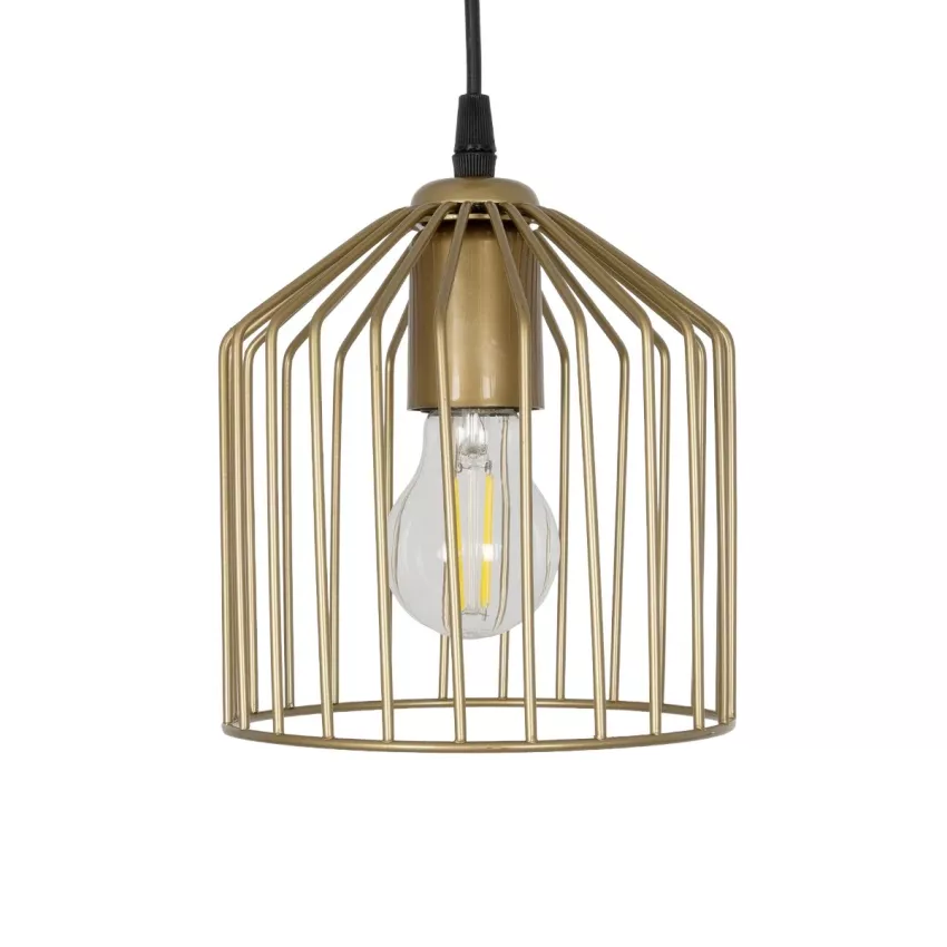 GLOBOSTAR® FLIXIO  Vintage Κρεμαστό Φωτιστικό Οροφής με Ντουί 3 x E27 AC 220-240V IP20 - Χρυσό - Μ30 x Π30 x Υ70cm