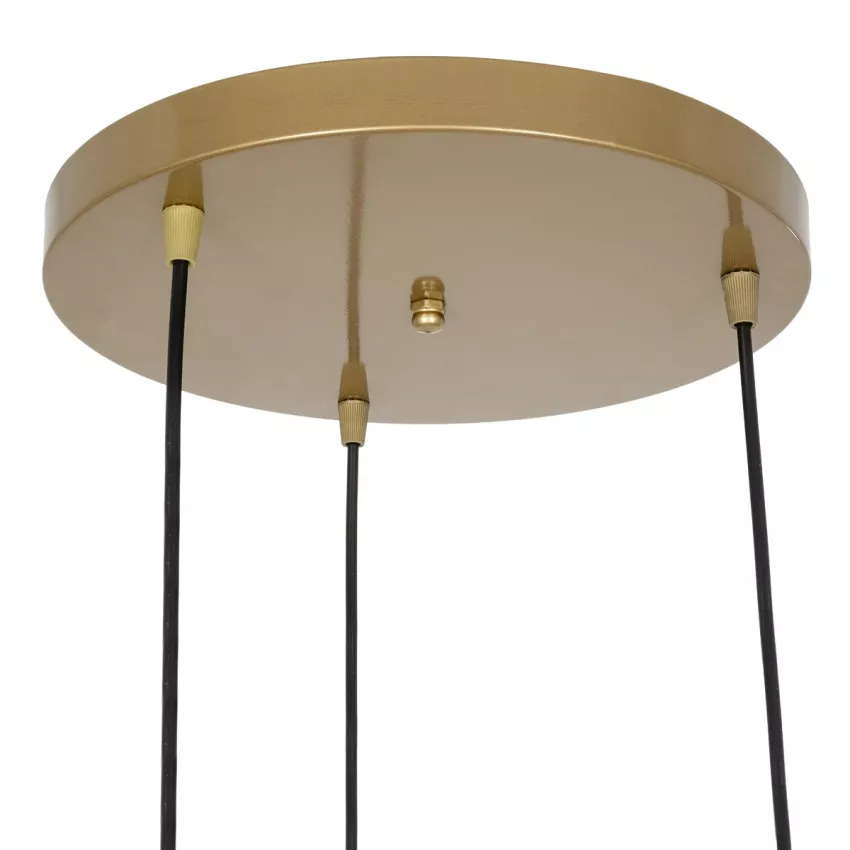 GLOBOSTAR® FLIXIO  Vintage Κρεμαστό Φωτιστικό Οροφής με Ντουί 3 x E27 AC 220-240V IP20 - Χρυσό - Μ30 x Π30 x Υ70cm