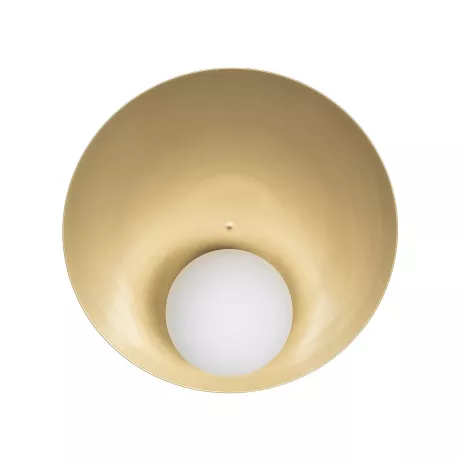 GLOBOSTAR® PLATO  Vintage Φωτιστικό Τοίχου - Απλίκα με Ντουί 1 x E27 AC 220-240V IP20 - Χρυσό & Λευκό - M40 x Π19 x Υ40cm