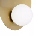 GLOBOSTAR® PLATO  Vintage Φωτιστικό Τοίχου - Απλίκα με Ντουί 1 x E27 AC 220-240V IP20 - Χρυσό & Λευκό - M40 x Π19 x Υ40cm