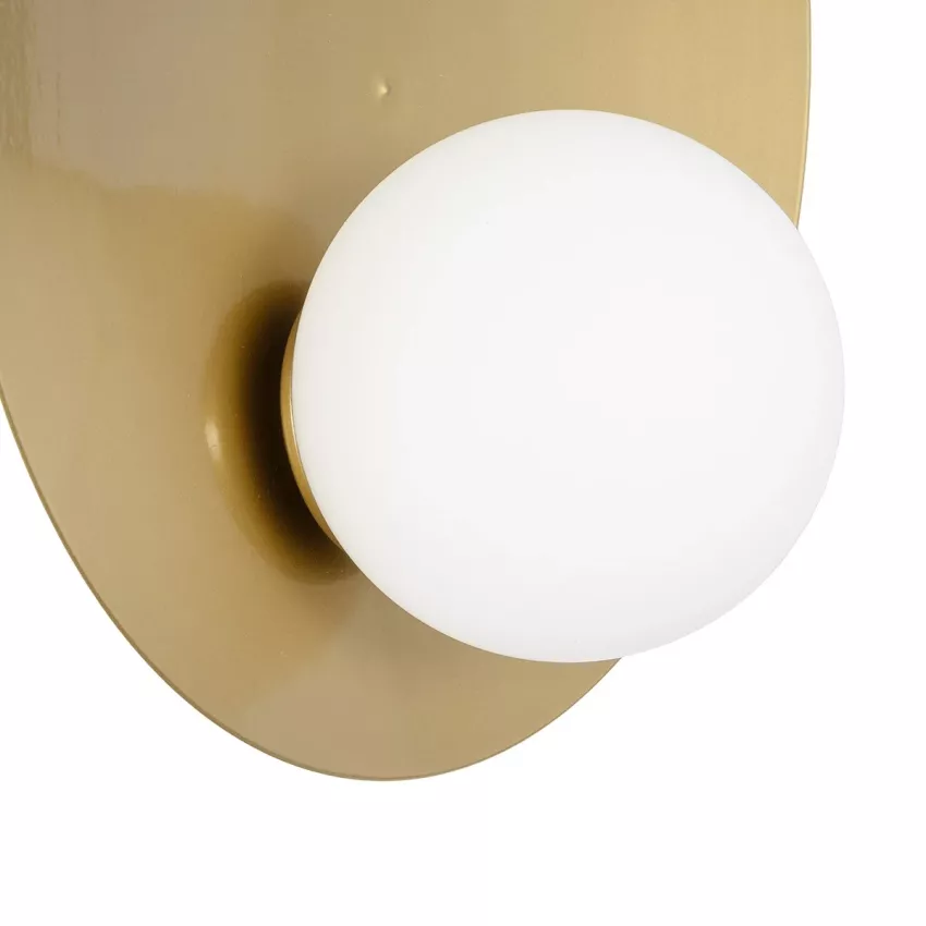GLOBOSTAR® PLATO  Vintage Φωτιστικό Τοίχου - Απλίκα με Ντουί 1 x E27 AC 220-240V IP20 - Χρυσό & Λευκό - M40 x Π19 x Υ40cm