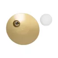 GLOBOSTAR® PLATO  Vintage Φωτιστικό Τοίχου - Απλίκα με Ντουί 1 x E27 AC 220-240V IP20 - Χρυσό & Λευκό - M40 x Π19 x Υ40cm