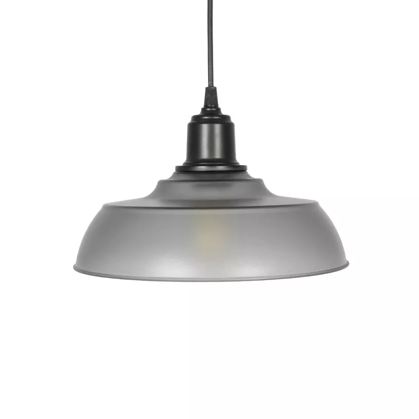 GLOBOSTAR® LOAN  Μοντέρνο Κρεμαστό Φωτιστικό Οροφής με Ντουί 1 x E27 AC 220-240V IP20 - Γκρι Δίαφανο - Μ25.5 x Π25.5 x Υ17cm