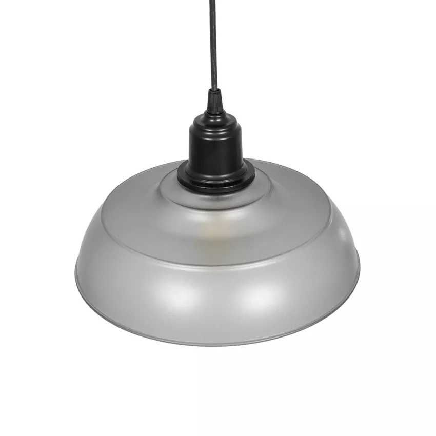 GLOBOSTAR® LOAN  Μοντέρνο Κρεμαστό Φωτιστικό Οροφής με Ντουί 1 x E27 AC 220-240V IP20 - Γκρι Δίαφανο - Μ25.5 x Π25.5 x Υ17cm