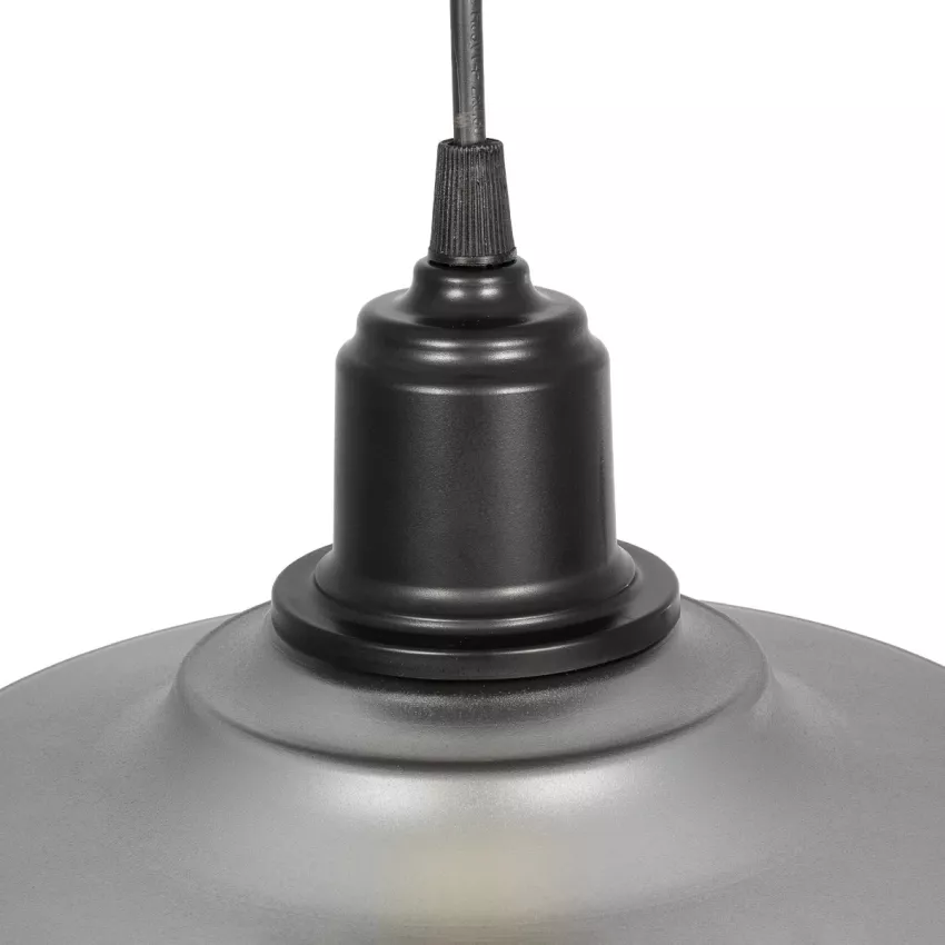 GLOBOSTAR® LOAN  Μοντέρνο Κρεμαστό Φωτιστικό Οροφής με Ντουί 1 x E27 AC 220-240V IP20 - Γκρι Δίαφανο - Μ25.5 x Π25.5 x Υ17cm