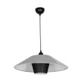 GLOBOSTAR® STORM  Μοντέρνο Κρεμαστό Φωτιστικό Οροφής με Ντουί 1 x E27 AC 220-240V IP20 - Μαύρο & Γκρί  - Μ50 x Π50 x Υ24cm