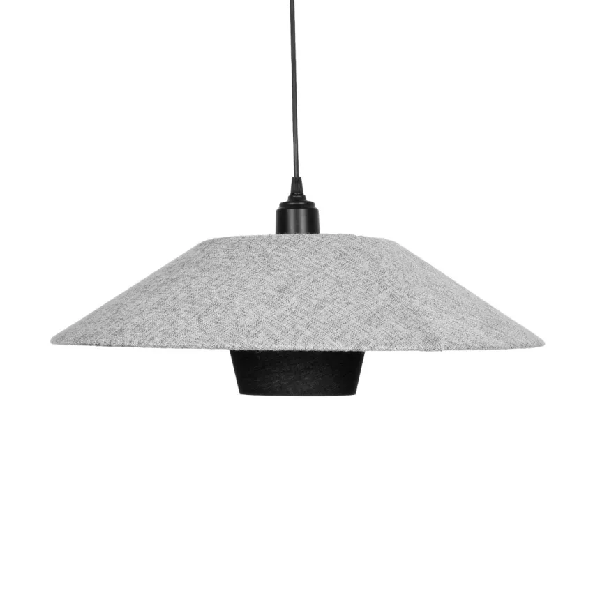 GLOBOSTAR® STORM  Μοντέρνο Κρεμαστό Φωτιστικό Οροφής με Ντουί 1 x E27 AC 220-240V IP20 - Μαύρο & Γκρί  - Μ50 x Π50 x Υ24cm