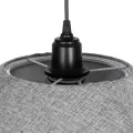 GLOBOSTAR® STORM  Μοντέρνο Κρεμαστό Φωτιστικό Οροφής με Ντουί 1 x E27 AC 220-240V IP20 - Μαύρο & Γκρί  - Μ50 x Π50 x Υ24cm