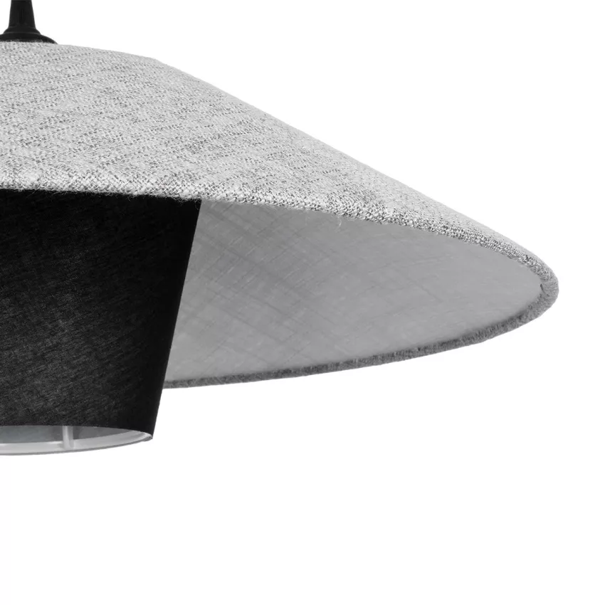 GLOBOSTAR® STORM  Μοντέρνο Κρεμαστό Φωτιστικό Οροφής με Ντουί 1 x E27 AC 220-240V IP20 - Μαύρο & Γκρί  - Μ50 x Π50 x Υ24cm