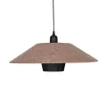 GLOBOSTAR® STORM  Μοντέρνο Κρεμαστό Φωτιστικό Οροφής με Ντουί 1 x E27 AC 220-240V IP20 - Μαύρο &  Μπεζ - Μ50 x Π50 x Υ24cm