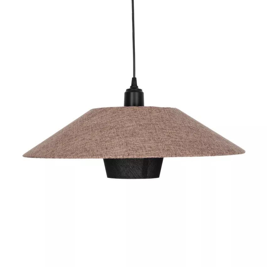 GLOBOSTAR® STORM  Μοντέρνο Κρεμαστό Φωτιστικό Οροφής με Ντουί 1 x E27 AC 220-240V IP20 - Μαύρο &  Μπεζ - Μ50 x Π50 x Υ24cm