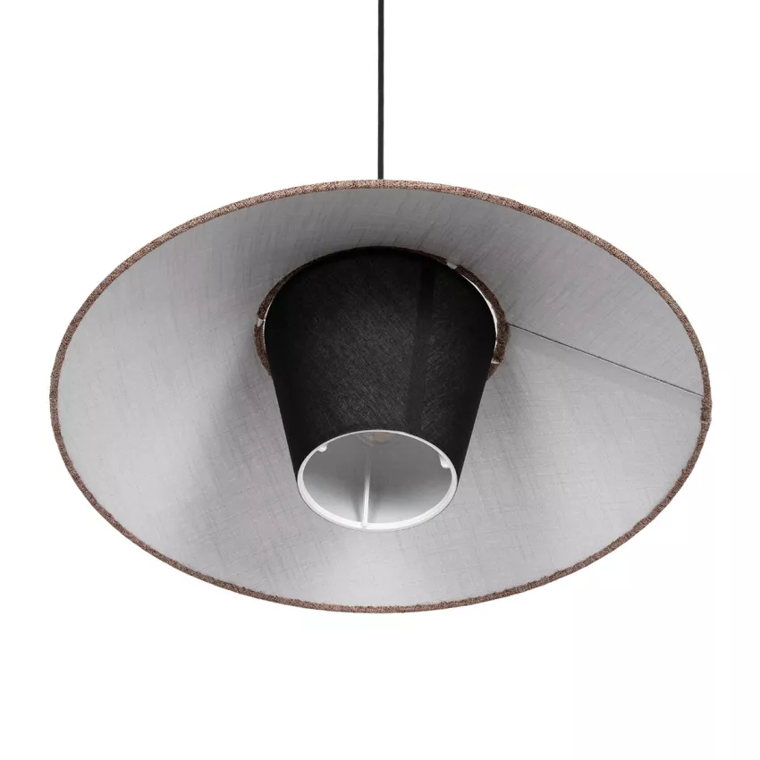 GLOBOSTAR® STORM  Μοντέρνο Κρεμαστό Φωτιστικό Οροφής με Ντουί 1 x E27 AC 220-240V IP20 - Μαύρο &  Μπεζ - Μ50 x Π50 x Υ24cm
