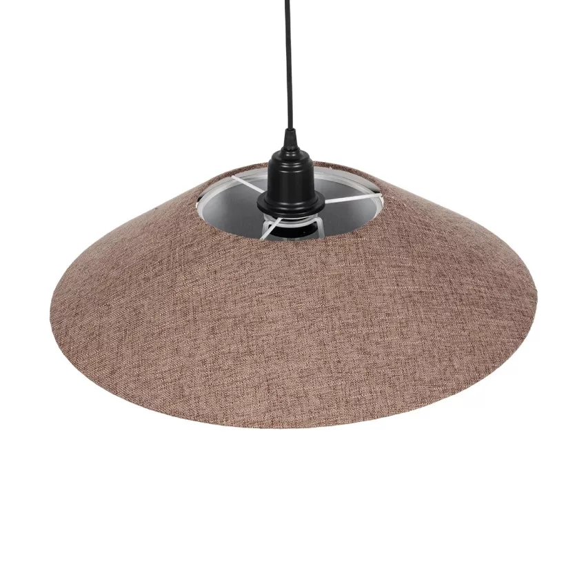 GLOBOSTAR® STORM  Μοντέρνο Κρεμαστό Φωτιστικό Οροφής με Ντουί 1 x E27 AC 220-240V IP20 - Μαύρο &  Μπεζ - Μ50 x Π50 x Υ24cm