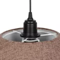 GLOBOSTAR® STORM  Μοντέρνο Κρεμαστό Φωτιστικό Οροφής με Ντουί 1 x E27 AC 220-240V IP20 - Μαύρο &  Μπεζ - Μ50 x Π50 x Υ24cm